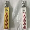 Braccialetti con ciondoli baseball softball Portachiavi in pelle cucita per borse da auto Accessori regali