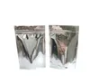 2021 new 10x15cm aluminium zip bag Aluminum foil bag back black Silvery Metallic Aluminum plastic pouch zipper Grip Seal