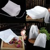 Empty Teabags 100Pcs/Lot Tea Bags String Filter Non-woven Teabag 6 x 8CM for Tea Coffee 11 V2