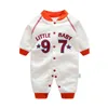 Född Baby Långärmad Jumpsuit Boys Flickor Vår Höstkläder Sport Tröjor Outwear Warm Rompers Pyjamas 211229