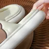 Cartoon Bear Home Cotton Linen Women Slippers Thick Bottom Indoor Floor Slides Spring and Autumn Couples Sandals Shoes