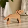 Hout eco hout hond vrouwen man gesneden sculptuur handgeschuurde houten crafs thuis bureau decoraties giften voor meisje jongen childen birdhday 210811