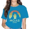 Damen T-Shirt Moab Utah Retro Vintage Hip Hop T-Shirt Outdoor Tops Casual T-Shirt Weiblich Kurzarm Einzigartige Geschenkkleidung