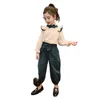 Tienermeisjes ruches lange mouwen katoenen toppen en broek voor kinderen mode straat outfit grote kinderen vallen kleding set 210529