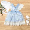 Princesse nouveau-né bébé robe pour filles pur coton dentelle gaze robe brodée fête anniversaire baptême robe fille robes d'été 210315