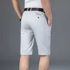 6 kleuren Khaki Gray Mens Shorts Casual Klassieke Fit Comfy Golf Korte Zomer Heren Smart Knielengte 210714