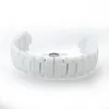 Cinturini per orologi Cinturino in ceramica di alta qualità Bracciale con bocca convessa nera bianca con pulsante nascosto per AR1424 AR1440 18 9mm 22 11296A