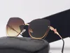 Модные дизайнер Солнцезащитные очки Goggle Beach Солнцезащитные Очки для Человек Женщина Безрамные Солнцезащитные Очки без растязмы 5 Цвет По желанию Хорошее качество