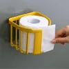 Talbero di carta igienica Giacpatto Organizzatore adesivo montato a parete da bagno Porta di tessuto di grande capacità di grande capacità