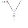 Cluci 10pcs Small Silver 925 Круглый жемчужный подвеска для женщин стерлингового серебряного серебра Простые подвесные ювелирные изделия SP402SB C02271701731