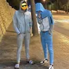 Thin Tech Fleece Men Tracksuit Designer Sweat Suit Two Piece Set Sports Sweatpants with Long Sleeve Hoodie for Spring Autumn 3XL Men's Clothing