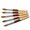 Nagelborstar 1 st Kolinsky Sable Acrylic Art Brush nr 81012141618202224 UV GEL Carving Pen Liquid Powder DIY Drawing6938432