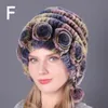 Beanie/Skull Caps Autumn Winter Women Beanie Rex päls Soft Thicken Warm Runda Knitting Cap Hairball Female Ski Hats Beanies 2022 Scot22