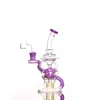 8inch Hookahs Slyme Fab Ftk Recyclers Tubos de água de plataformas de águas com cor de Slyme Três sementes de vida PERC 14.5mm articulação feminina