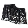 OFS Luxus-Shorts, Sommermode, weiße Shorts, lockere Herren-Markendesigner-beiläufige Sporthose, Pfeil-gedruckter reflektierender Streifen, kurze schwarze Gym-Jogginghose, Caprihose 9lnp