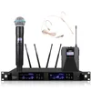 QLX24D Högkvalitativ UHF Profeesional Dual Wireless Microphone System scenprestanda med två trådlösa mikrofon3168573