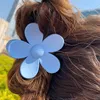 Moda grande fiore blu artigli per capelli in plastica rosa fermaglio per capelli in acrilico artiglio strumento per parrucchieri accessori per capelli per le donne festa