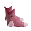 かわいいニットのワニの靴下3D動物のファンキーな編み物パターン気まぐれなアリゲーター編み物カフ面白い靴下クリスマスプレゼントRRF12370