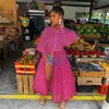 Casual Dresses Chic Design Plus Storlek Long Blouse Women Autumn Sleeve Patchwork Sheer Mesh Party Night Club Vestidos African Shirt