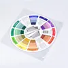 Roue de couleurs de pigments de tatouage Fournitures de cartes en papier Guide de mélange à trois niveaux Cercle central Microblading Tatouages Accessoires pour outils de manucure