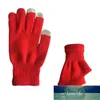 Fünf Fingerhandschuhe Unisex Winter Kaschmir Strick Silikon Rutschfeste Verdicken Warme Fleece Magie Winddichte Handschuh Weiche Stretchy # 1