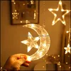 Star Moon Led Rideau Guirlande Guirlande Lumineuse Eid Mubarak Ramadan Décoration Islam Parti Musulman Décor Al Adha Cadeau 220226 Drop Delivery 2021 Ot