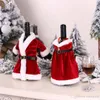 Рождественское вино бутылка крышка Santa Claus одежда платье рождественские винные сумка рождественские обеденные столик украшения креативное покрытие бутылки XVT1156