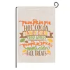 47 * 32cm Thanksgiving Banner Flaggor Linne Höst Garden Flag Hello Fall Dubbelsidig Mönster 27 Stil Sn4833