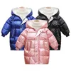 러시아 겨울 키즈 자켓 소년을위한 겨울 코트 두꺼운 눈 양복 여자 긴 겉옷 유아 어린이 옷 3-10 y H0909
