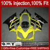 Carénages de moulage par injection pour HONDA CBR600F4 CBR 600 F4 FS CC 600F4 99 00 Carrosserie 54No.50 CBR600 Jaune clair F4 CBR600FS 1999 2000 600CC 1999-2000 Kit de carrosserie OEM 100% Fit