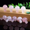 2cm 자연 크리스탈 버섯 돌 자수정 빨간색 마노 장미 핑크 석영 치유 reiki 보석 컬렉션 홈 장식 만들기
