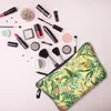 Cosmetic Cases Boho Coin Bag Fashion Ladies Palm Leaves Pattern Makeup Bags Teenager Girls Women Portable for Make Up