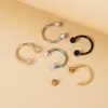 Bling nez anneau Septum Piercing Cartilage cerceau boucle d'oreille circulaire lèvre Tragus hélice Tragus fer à cheval retenue bijoux de corps