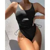 2022 New European And American Sexy Bikini bodysuits Swimsuit Women's Conservative Special Fabric Slim Fit With Great Potential 220106