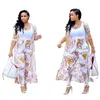 Summer 2 Piece Set Women Cardigan Long Trench Top e Bodycon Pantalone Abiti casual Boho Sexy Abiti a due pezzi 2021