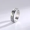 6mm Stainless Steel Spinner Rings Moon Star Fidget Ring for Women Stress Relieving Anxiety Rings Engagement Wedding Promise Band277m