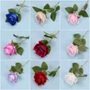 Artificielle Rose Fleur Rouge Rose Soie Roses avec Tige Fleurs Saint Valentin Mariage Anniversaire Fête Décor À La Maison