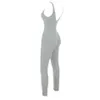 Curve Hugging Fit Grey Soft Loungewear Jumpsuit Sweetheart Neckline Skinny Pant Fit Jumpsuits 210317