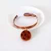 Cat Collars & Leads Pet Lattice Adjustable Anti-suffocation Collar Felt Bear Cookie Cute Pendant Necklace Accessories Supplies