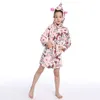 Peignoir d'hiver pour enfants dessin animé animal à capuche maison vêtements chemise de nuit flanelle enfants peignoirs de bain pyjamas cosplay fête 211023