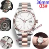 Deluxe Woman Watch 36 mm mechaniczny automatyczny wysokiej jakości linia ścieżki Jubileuszowa opaska Fled Bezel Montre de Luxe 2813 Steel Wate305v