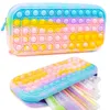 Pencil Bags 21 Colors Push Case Bubble Pen Holder Silicone Sensory Game Shockproof Water Suitable For Students Gifts