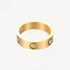 Classic Love Screw Ring Mens Rings For Women Stainless Steel 18k Gold Plated Never Fade Not Allergic 5 6mm Eternal Promise Accesso2787