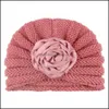 Beanie / SKL Kapaklar Şapka Şapka, Atkılar Eldiven Moda Aessories Sonbahar Ve Kış Sıcak Çocuk Örme Kap Güzel Prenses Doğan Çiçek Şapka B