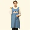 Cute Funny Japanese-style Apron Work Clothes Home Kitchen Cooking Breathable Cotton Waist Pinafore Women 210629