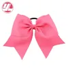 20 Pz 8 Pollici Grande Solido Nastro Cheerleader Archi Grosgrain Cheer Papillon Con Elastico Ragazze Fasce Per Capelli In Gomma Bella HuiLin 322 U2