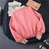 Mulher moda outono Spring Tops Ladies Kawaii Students Capuz do moletom rosa ladras jumper garotas fofas coreanas T200407