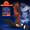 Drahtloser Vibrator-Stimulator Prostata-Massagegerät-Spielwaren männliche Männer Anal-Plug-Erwärmung G-Spot-Masturbator Homosexuell Strap-on Sex-Spielzeug YL0404