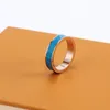 Sonneurs de créateurs Bijoux de créateur de luxe classique Titanium Steel 18K Rose Gold Fashion Nail Ring Bands Rings pour femmes et hommes bijoux de marque