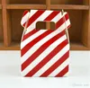 Home Garden MOQ 200 pcs 1 color Paper Candy Box stripe gift bag Chocolate Packaging Children Birthday Party Wedding Decorations Favors XB1